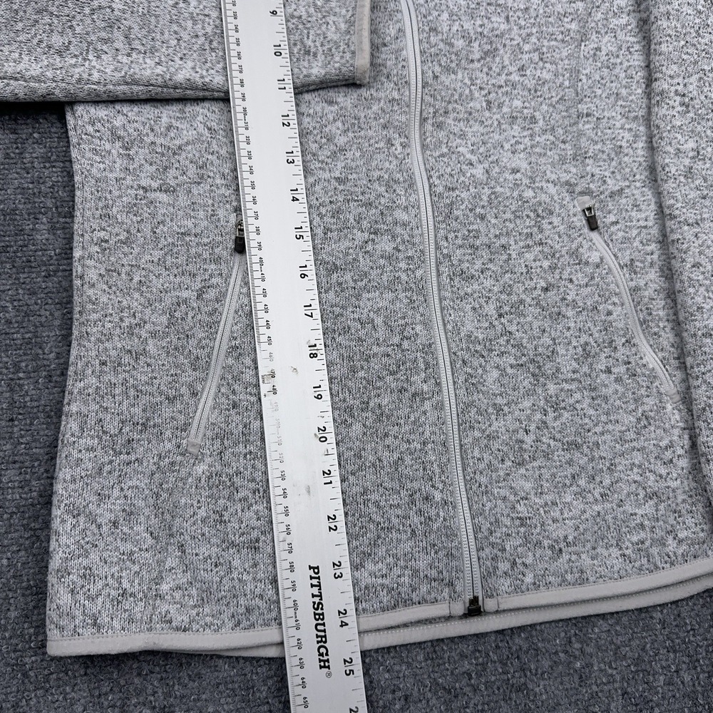 LL Bean Sweater Fleece Full Zip Jacket Women's XS Gray Mock Neck Hiking 504888 - Picture 4 of 7